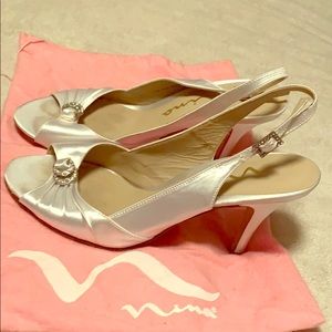 Nina Bridal shoes in white with crystal accents
